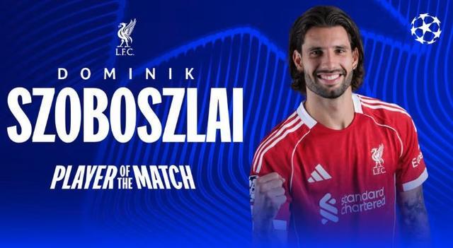 任意球破门，索博当选马赛vs利物浦全场最佳球员